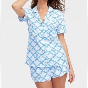 NWT Size XS Roller Rabbit c Target Blue and White Pajama Set